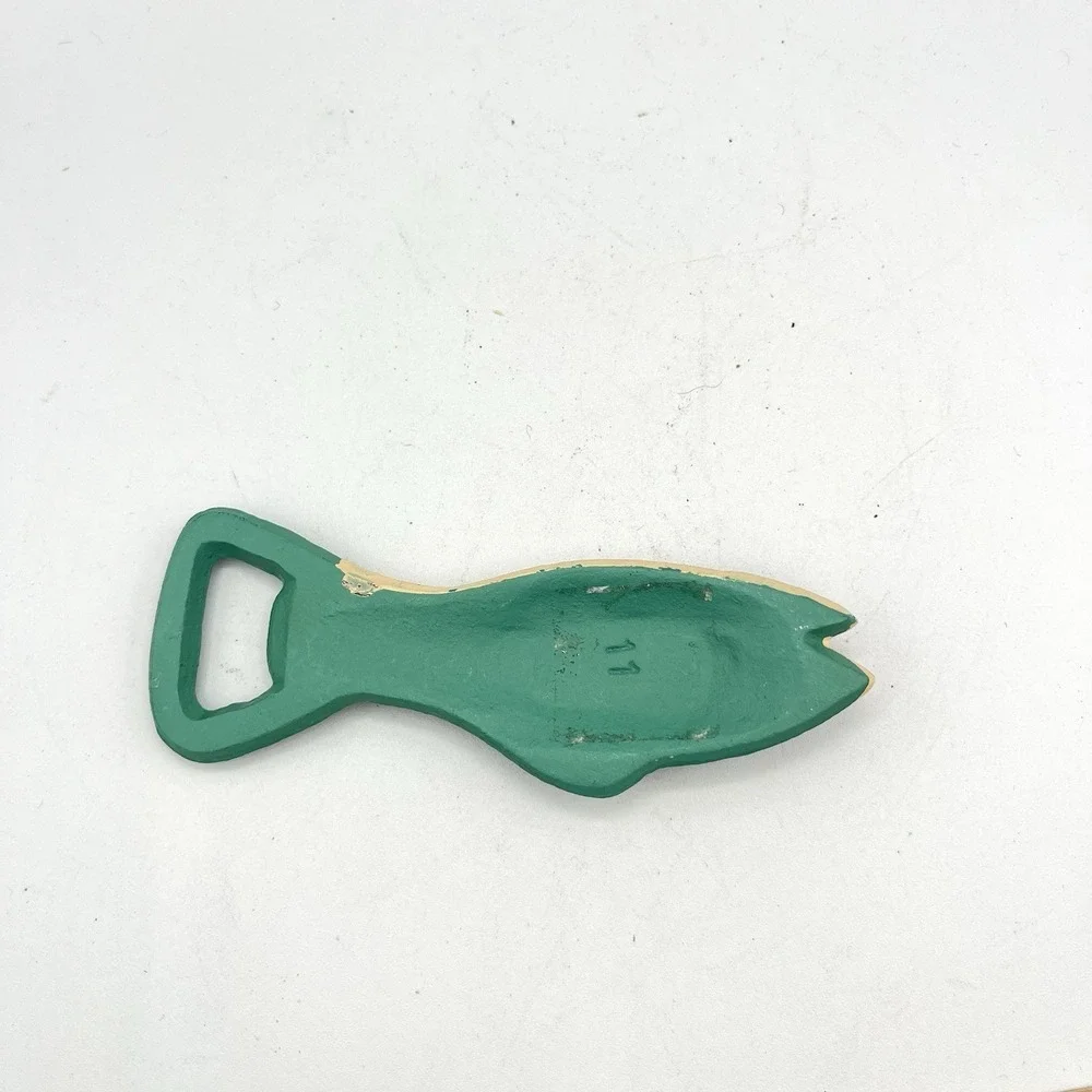 Vintage Bottle Opener Cast Iron Speckled Rainbow Trout Fish Barware‎